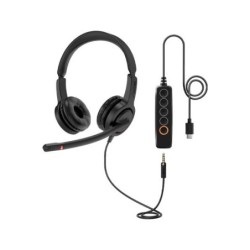 auriculares axtel voice uc28-35 duo nc usb-c microauricular binaural usb-c y 2.5 jack