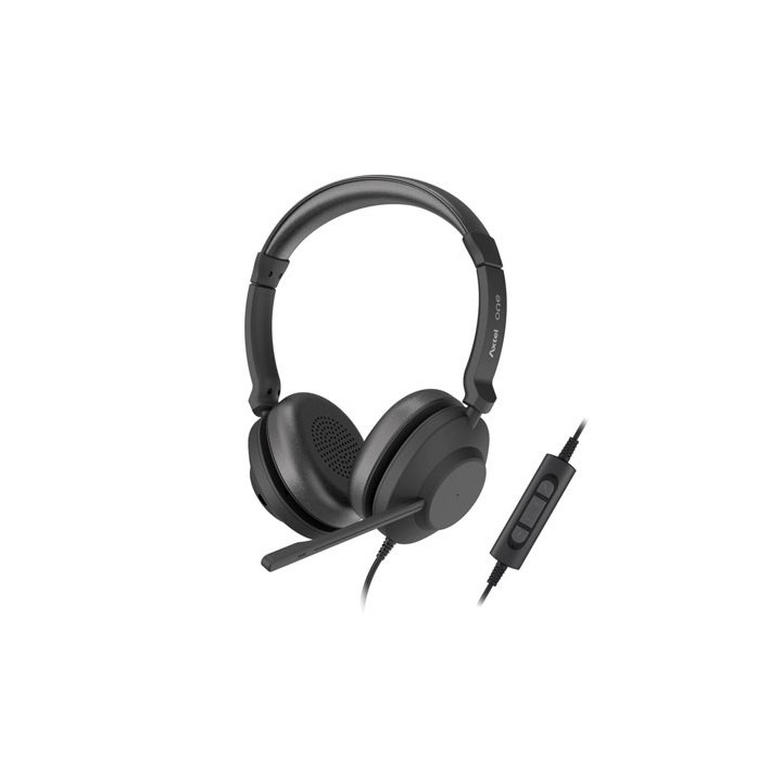 auriculares axtel one uc stereo usb-a +usb-c microauricular uc binaural usb-c