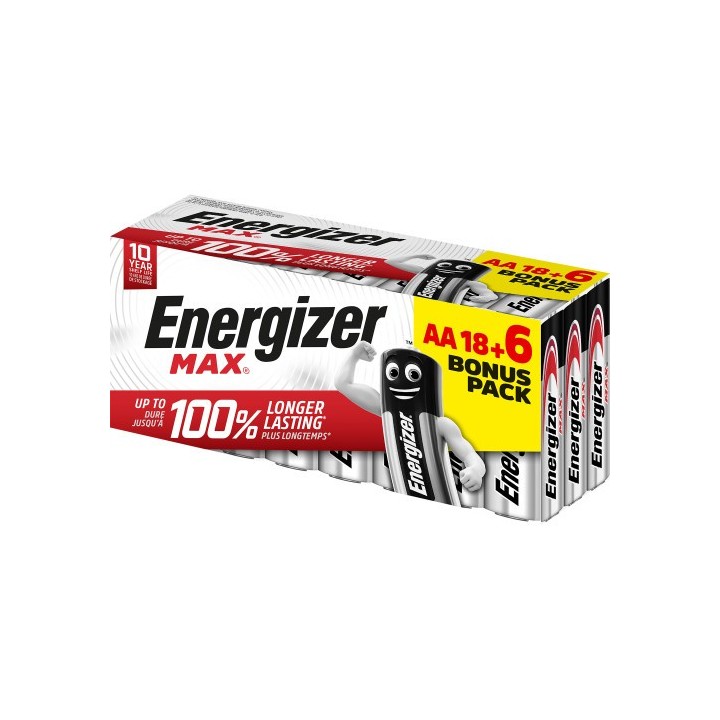 energizer caja 18+6 pilas alkalinas power tipo lr6 (aa) energizer e303513102