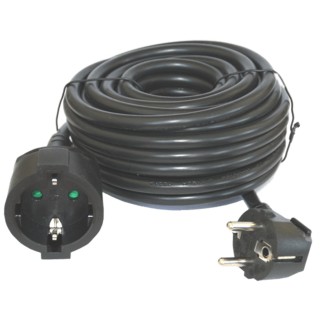 silver cable prolongador de corriente silver electrics 3m -  3x 1.5mm -  250v -  16a -  3.500w negro