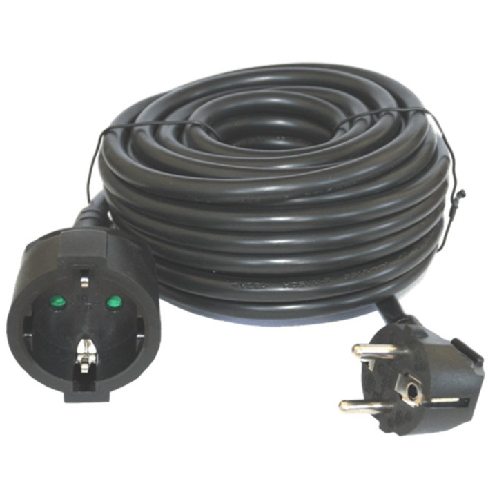 silver cable prolongador de corriente silver electrics 3m -  3x 1.5mm -  250v -  16a -  3.500w negro