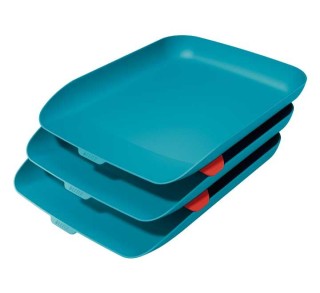 set 3 bandejas sobrem. leitz cosy azul