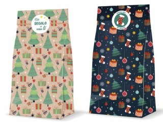 bismark sobre regalo navidad 3 und + adhesivos 20+8x42 cm cm bismark 332845