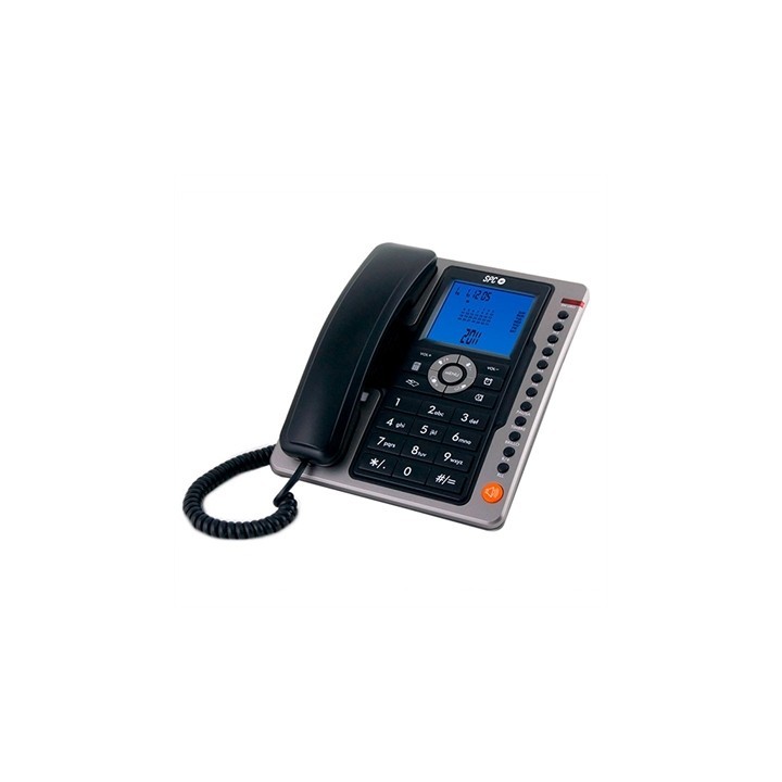 spc telefono fijo spc office pro negro mute -  tecla r -  7 memorias directas