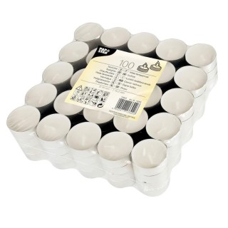 pack 100 velas de te papstar 3.9cm blanco