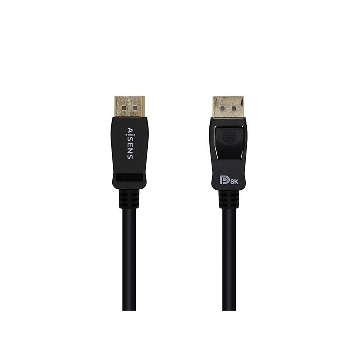 cable displayport v1.4 8k certificado con conector dp macho (20 pines) en ambos extremos. este cable