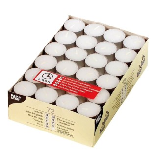 caja 72 velas de te papstar 3.9cm blanco