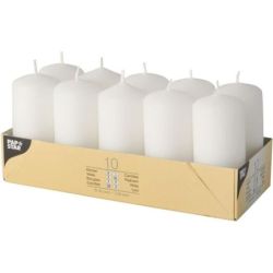 Caja 10 Velas Papstar 4x9cm...