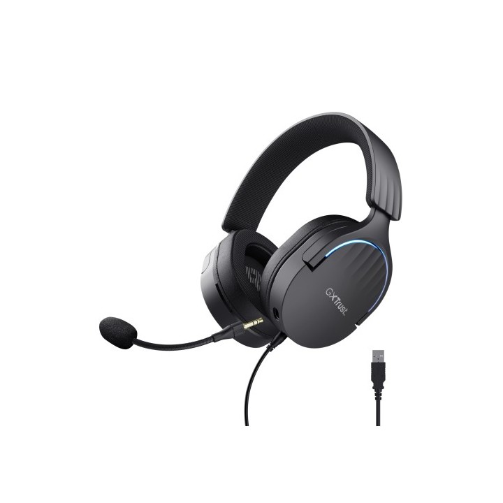 trust trust gxt 490 fayzo auriculares alambrico diadema juego usb tipo a negro