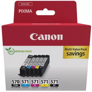 canon multipack canon pgi - 570 + cli - 571 pgbk -  bk -  c -  m -  y