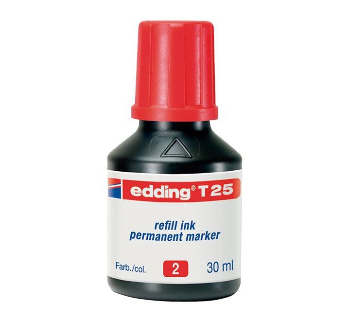 bote tinta edding 30ml rojo