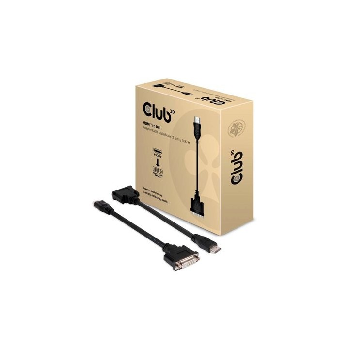 adaptador pasivo hdmi a dvi-d club3d m h adaptador hdmi a dvi pasivo