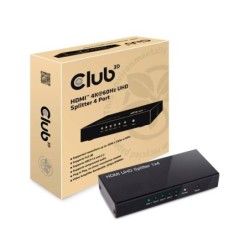 video splitter club3d  4 puertos hdmi 4k 60hz uhd