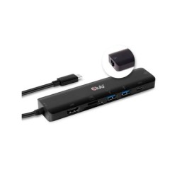 hub usb club3d tipo c 3.2 gen1 7 en 1 hdmi 4k60hz  sd tf  2x usb -a  usb-c pd 100w  rj45