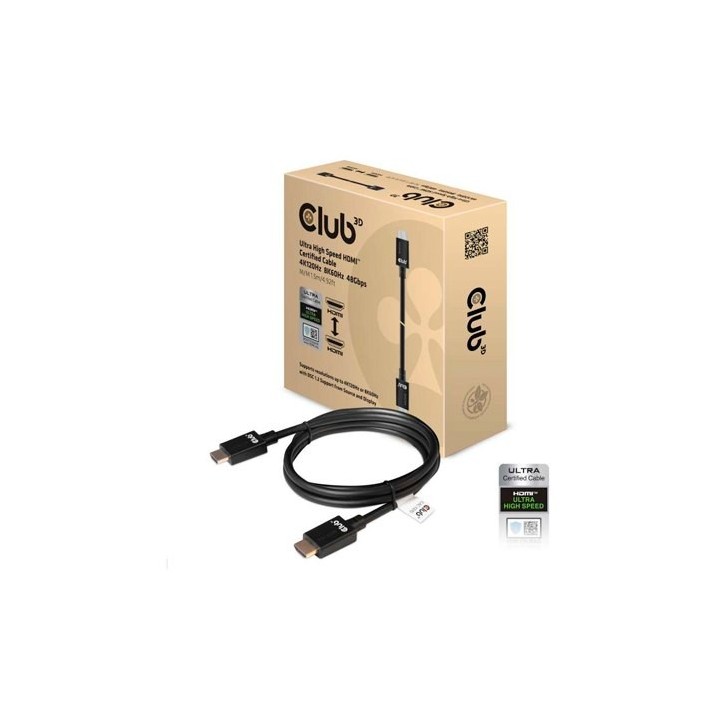 cable certificado hdmi club3d 1.5m ultra alta velocidad 4k120hz 8k60hz 48gb m m 1,5m