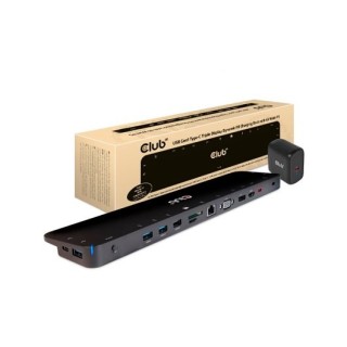 docking 15 en 1 club3d usb c altmode  65w triple pantalla   carga pd 65 vatios