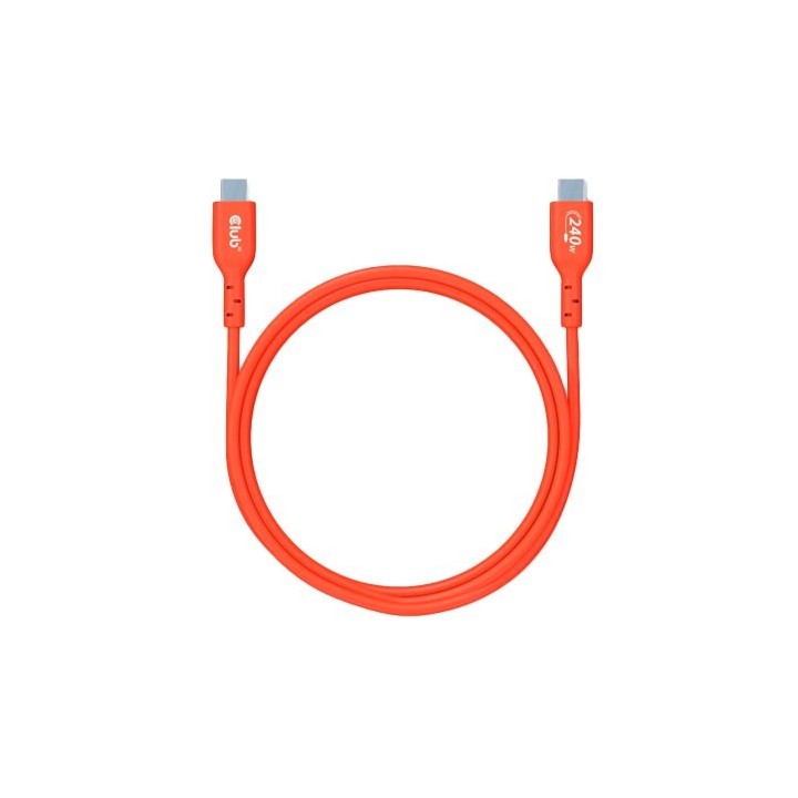 cable carga club3d certificado  usb2 tipo-c 2m usb-if datos 480mb  pd 240w(48v 5a) epr m m 2m