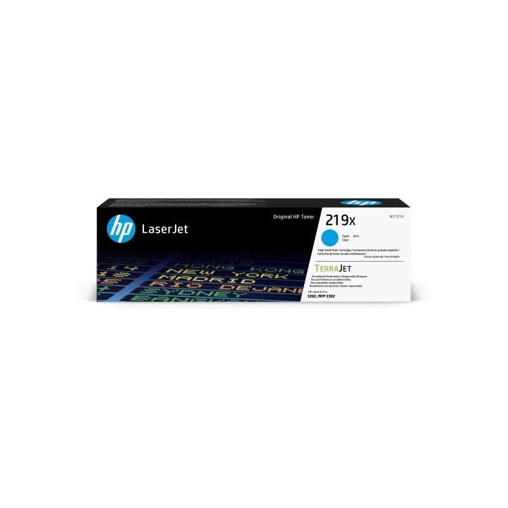 hp hp cartucho de toner original laserjet 219x de alta capacidad cian