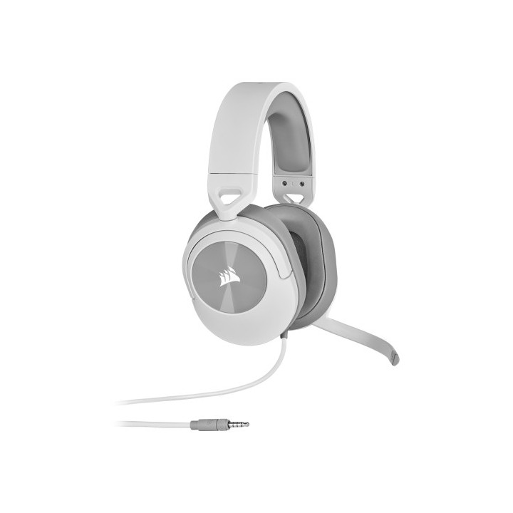 corsair corsair hs55 stereo auriculares alambrico de mano juego blanco