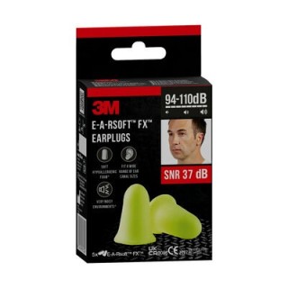 3m command pack 5 pares tapones oido earsoft-fx snr-37db en bolsas individuales espuma poliuretano e