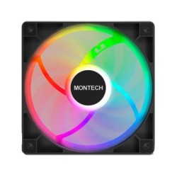 ventilador 120x120 montech gf120 pwm black 120mm argb 1600rpm pwm