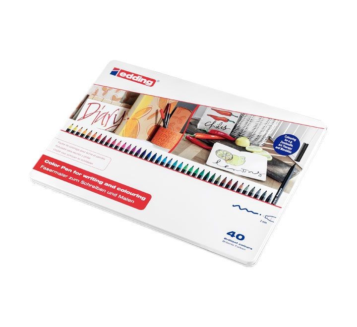 caja metal 40un rotuladores surt. edding 1300-40 s