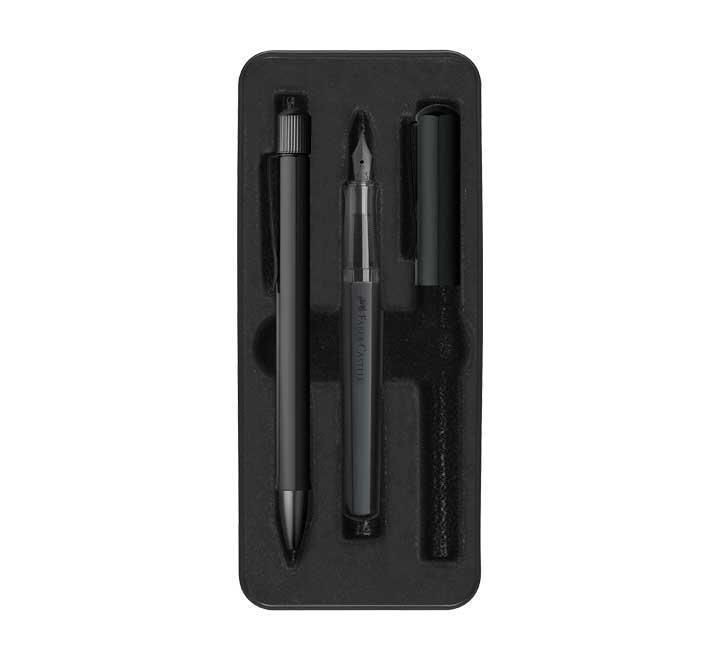 set faber castell hexo pluma m+boligrafo neg