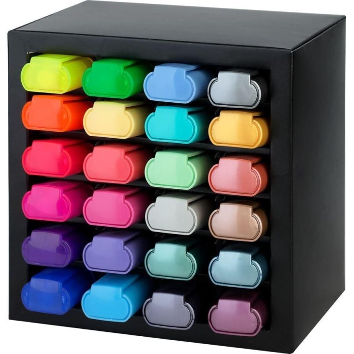 set 24 marc. fluor faber-castell textliner 46