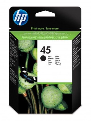 hp 45 cartucho de tinta hp45 negro (51645ae)
