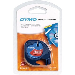 dymo cinta rotuladora letratag 12mmx4m negro/rojo dymo s0721630