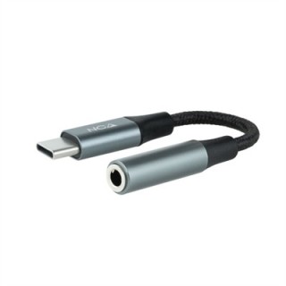 nanocable cable adaptador usb tipo c a jack 3.5mm nanocable 0.11m -  macho - hembra -  gris