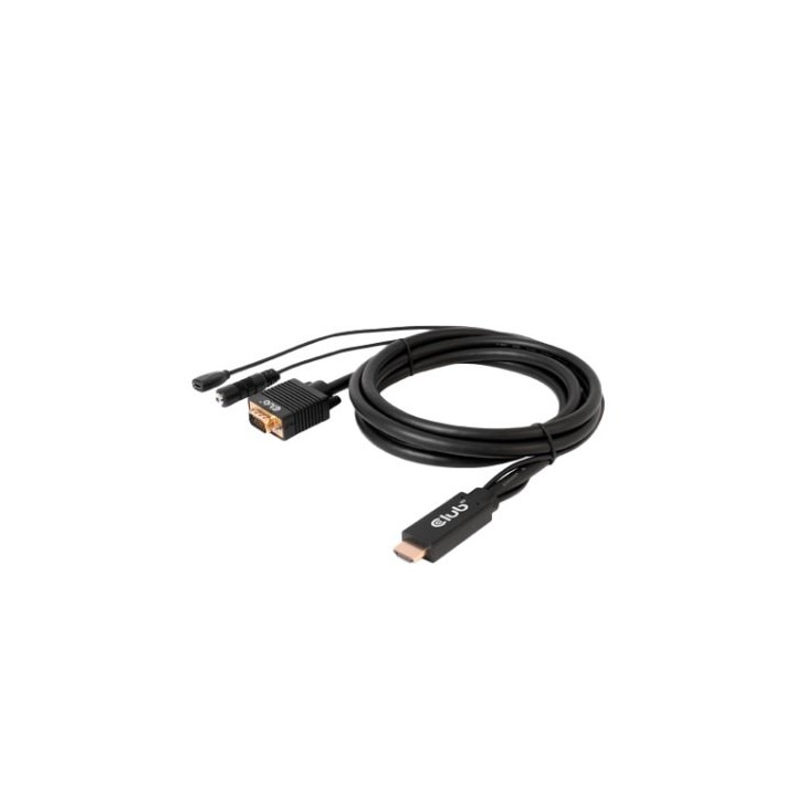 cable club3d hdmi a vga cable hdmi a vga 2m  1080p m m