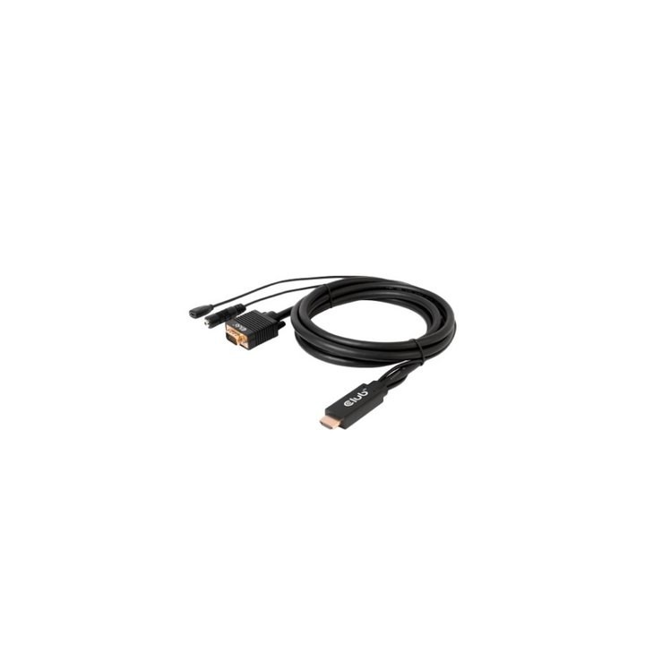 cable club3d hdmi a vga cable hdmi a vga 2m  1080p m m