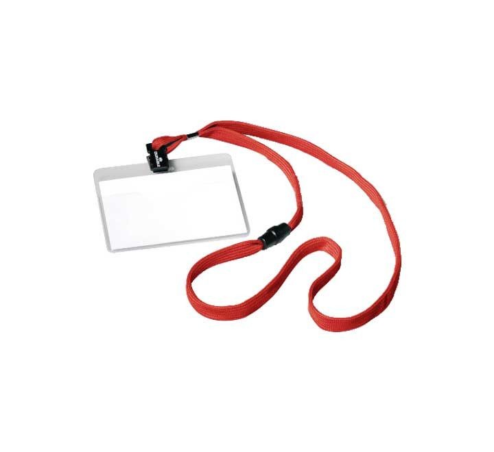 c. 10 identif. tarjetas durable cinta 10mm rojo