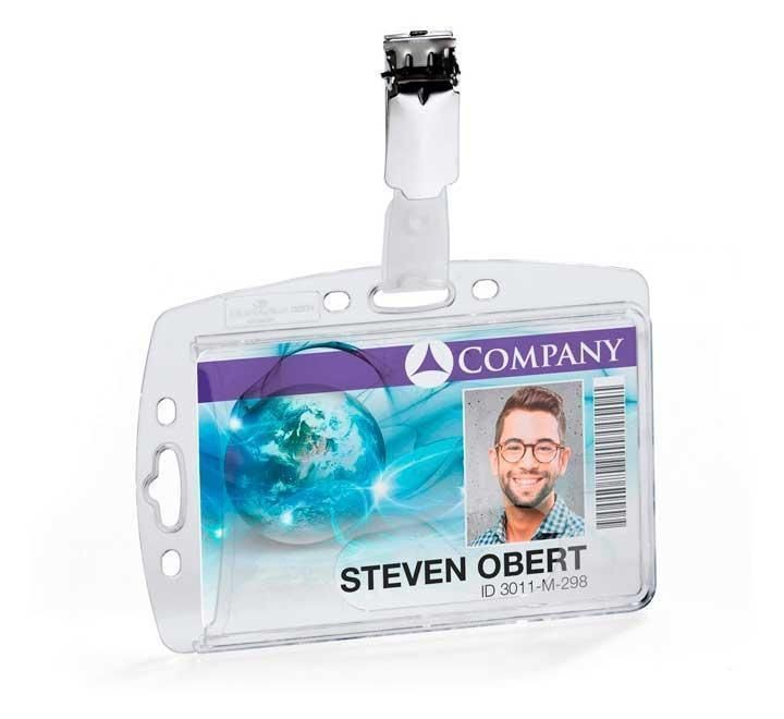 c. 25 identifi rigido durable c/pinza 57x87mm