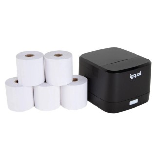 iggual kit impresora termica tp easy 58 + 5 rollos