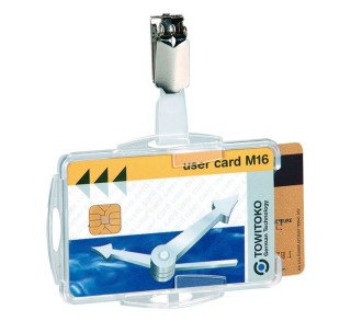 identif. doble c/pinza durable 54x87mm transp