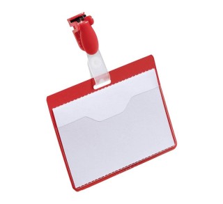 identificador durable c/clip rojo 60x90mm