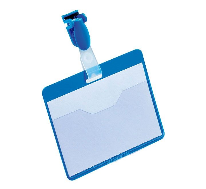 identificador durable c/clip azul 60x90mm