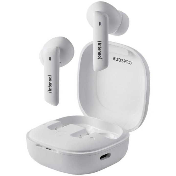intenso  buds pro auriculares tws h-anc+encblanc