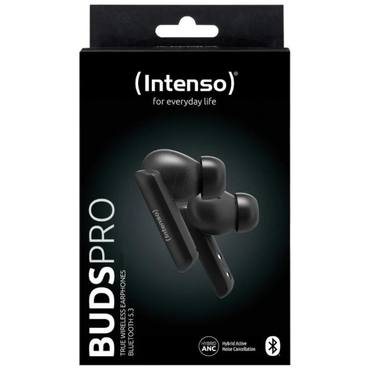 intenso  buds pro auriculares tws h-anc+encnegro