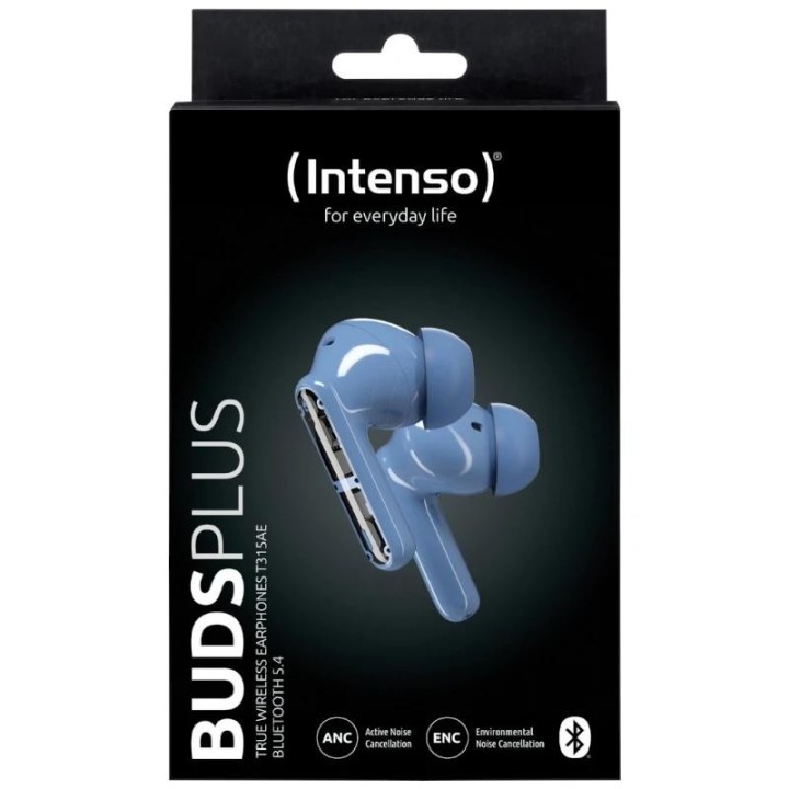 intenso  buds plus auriculares tws anc+enc  azul