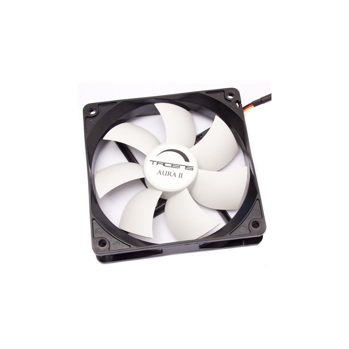 tacens ventilador auxiliar tacens aura ii 12cm ultrasilencioso color negro y blanco