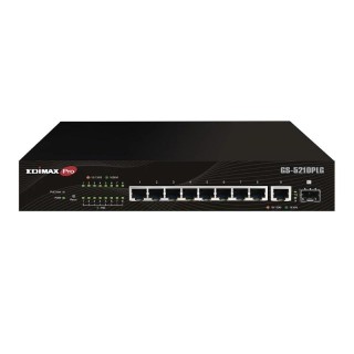 edimax gs-5210plg switch 10xgbe lr poe+ (1xsfp)