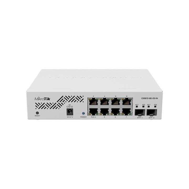 mikrotik css610-8g-2s+in 8xgbe 2x10gb sfp+