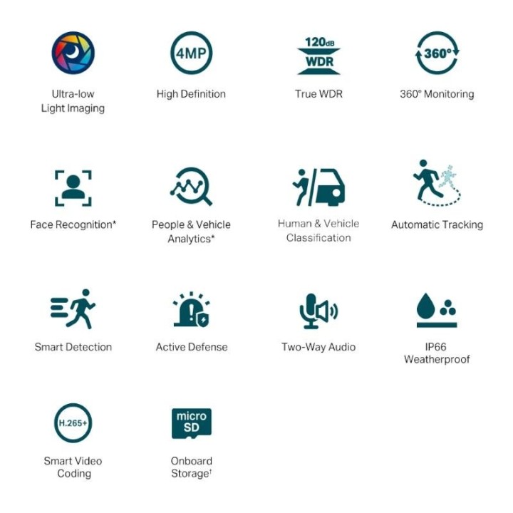 vigi camara ip pt c540s 4mp plastico full-color 4m