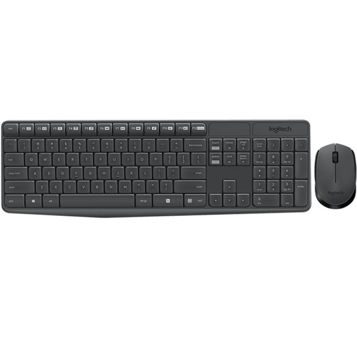 logitech teclado + mouse logitech mk235 inalambrico ingles internacional
