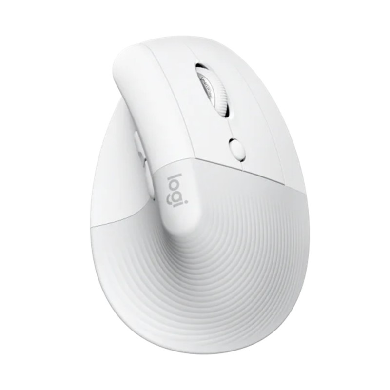 logitech mouse raton vertical logitech lift 6 botones 4000 dpi wireless inalambrico blanco crudo
