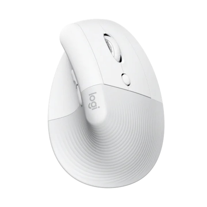 logitech mouse raton vertical logitech lift 6 botones 4000 dpi wireless inalambrico blanco crudo