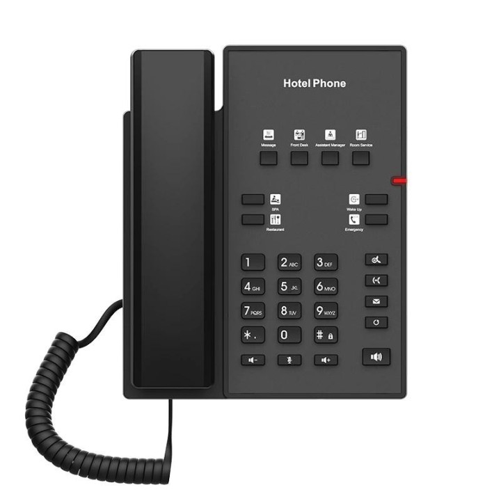 fanvil h1, telefono de hotel, 2 teclas de linea